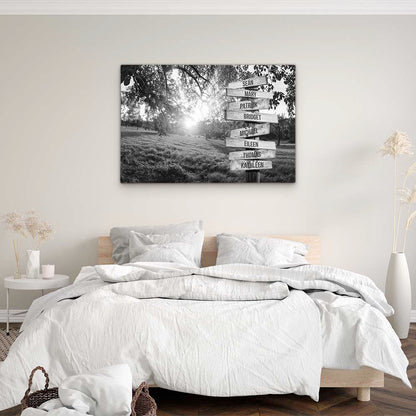 Personalised Canvas "Sunlight B/W"