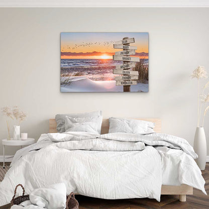 Personalised Canvas "Beach Sun"