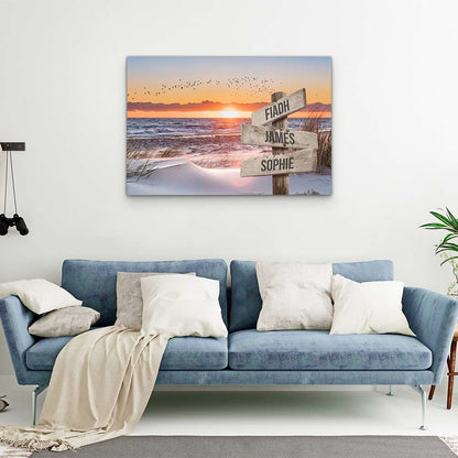 Personalised Canvas "Beach Sun"