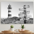 Personalised Canvas "Lighthouse B/W"