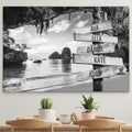 Personalised Canvas "Stone Bay B/W"