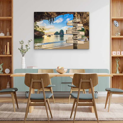 Personalised Canvas "Stone Bay"