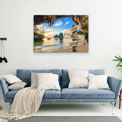 Personalised Canvas "Stone Bay"