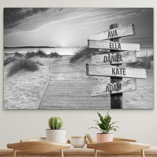 Personalised Canvas "Sunset B/W"