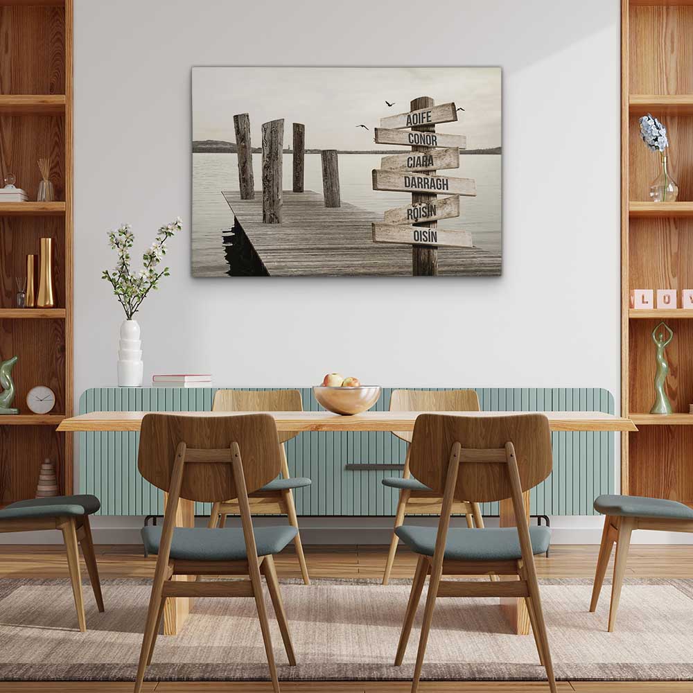 Personalised Canvas "Family-Lake"