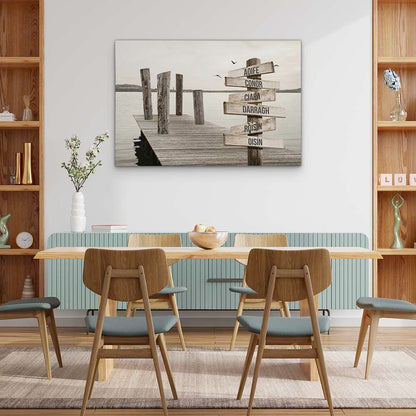 Personalised Canvas "Family-Lake"