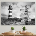 Personalised Canvas "Lighthouse B/W"