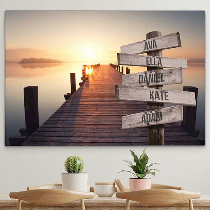 Personalised Canvas "Sunset At The Lake "