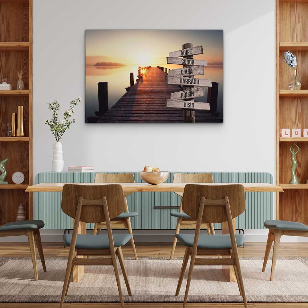 Personalised Canvas "Sunset At The Lake "