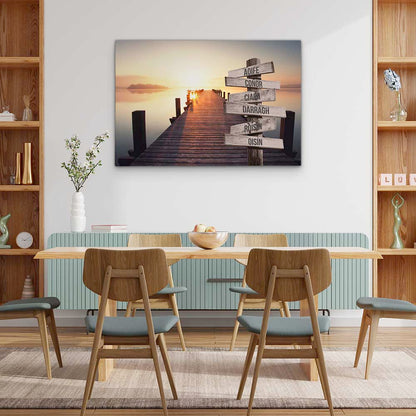 Personalised Canvas "Sunset At The Lake "