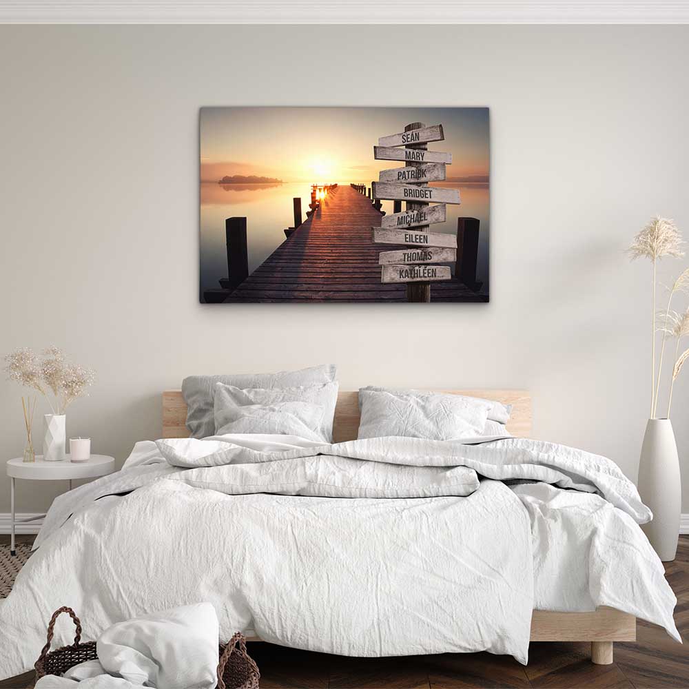 Personalised Canvas "Sunset At The Lake "