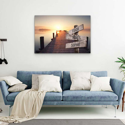 Personalised Canvas "Sunset At The Lake "