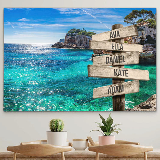 Personalised Canvas "Blue Bay"