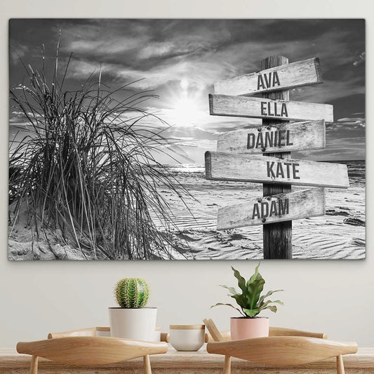 Personalised Canvas "Sea Breeze B/W"