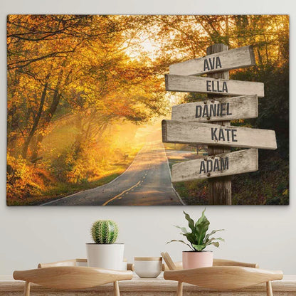 Personalised Canvas "Family Road"