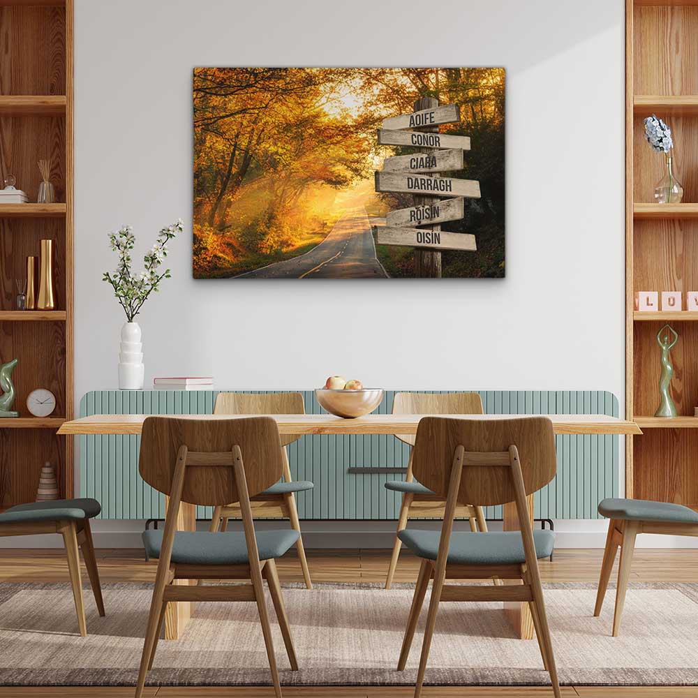 Personalised Canvas "Family Road"