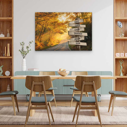 Personalised Canvas "Family Road"