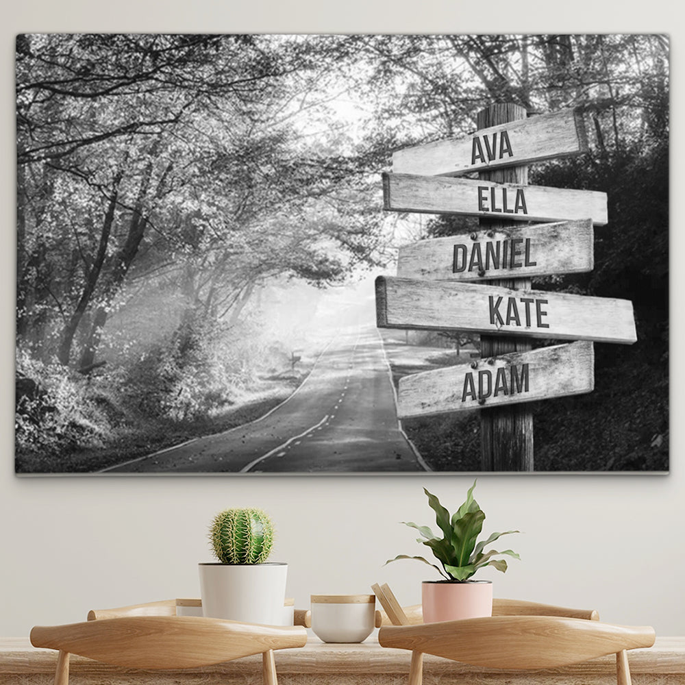 Personalised Canvas "Family Road"