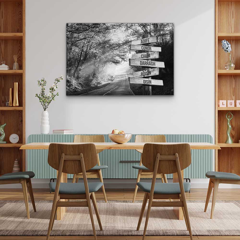 Personalised Canvas "Family Road"