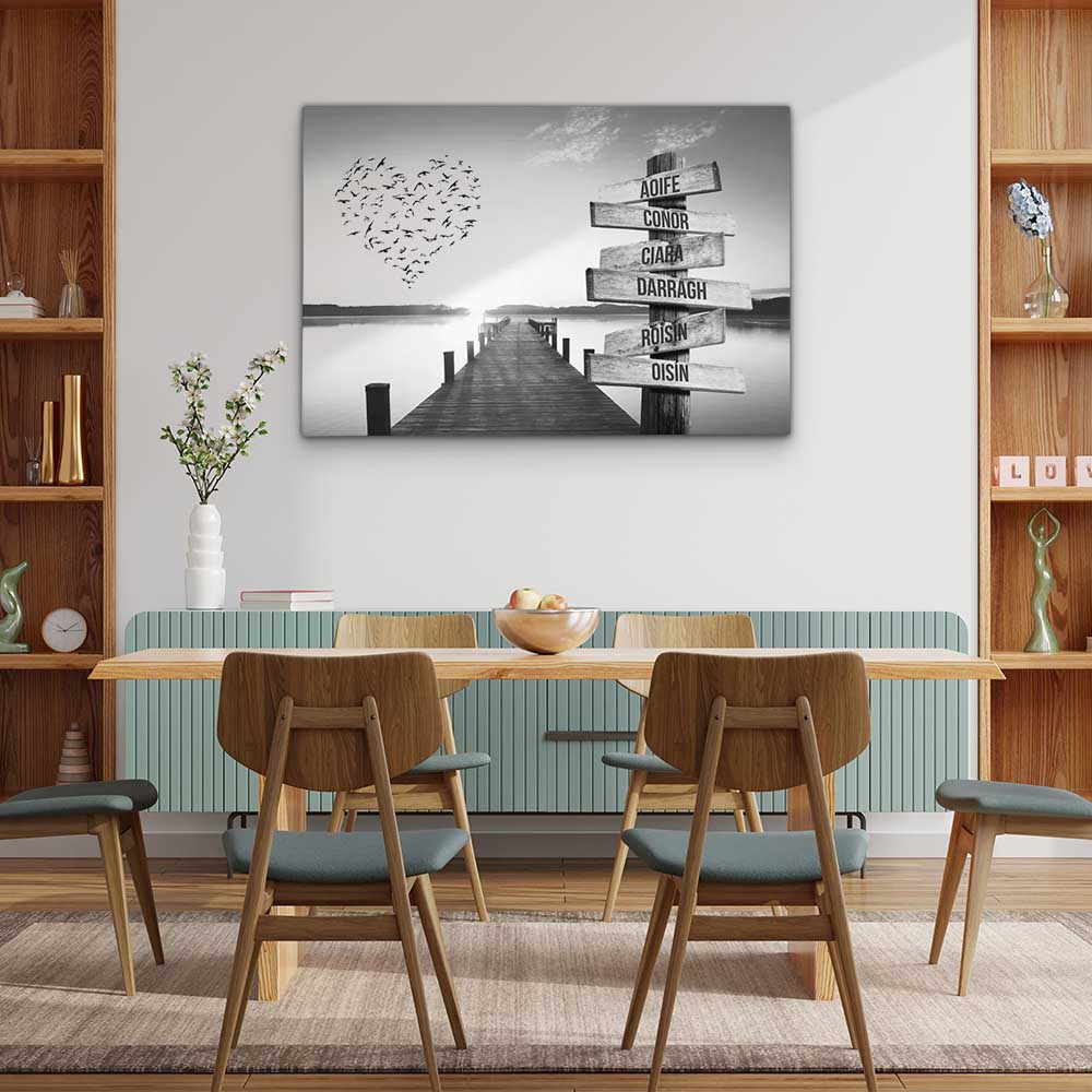 Personalised Canvas "Sunset B/W"