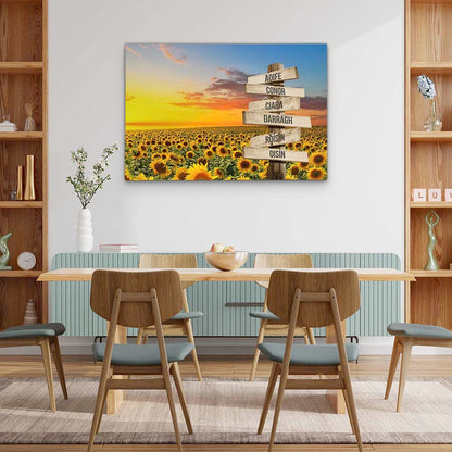 Personalised Canvas "Sunflower"