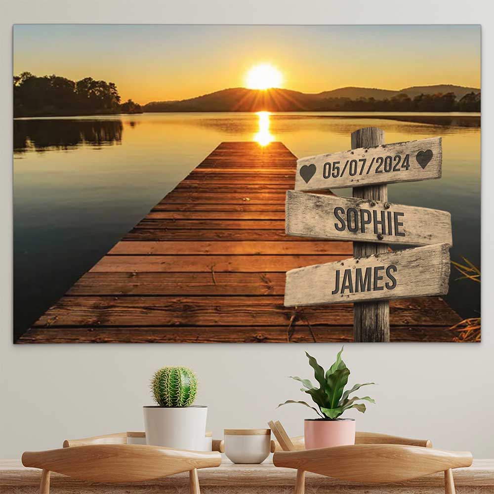 Personalised Canvas "Sunlight Couple"